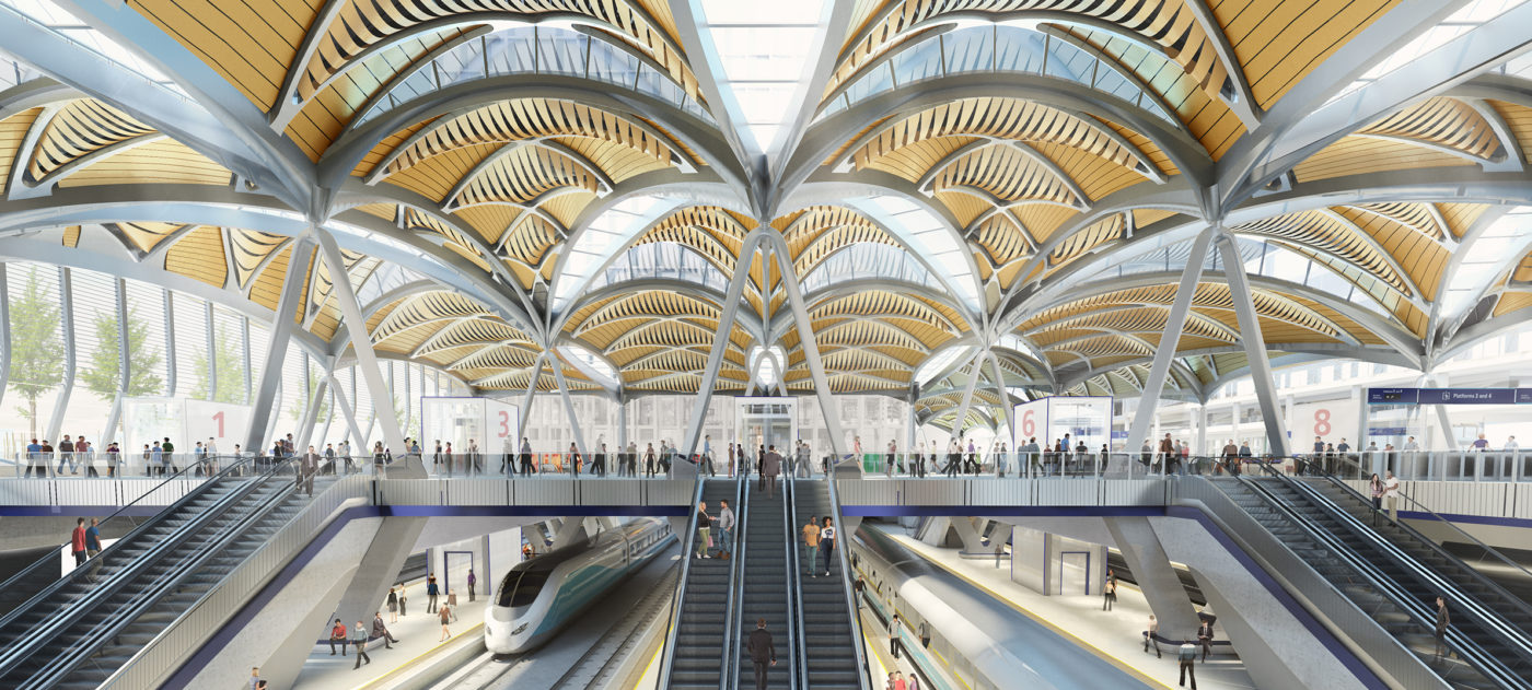 Inside Euston platform